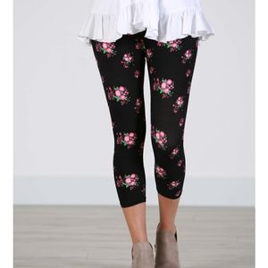 Floral capri length leggings